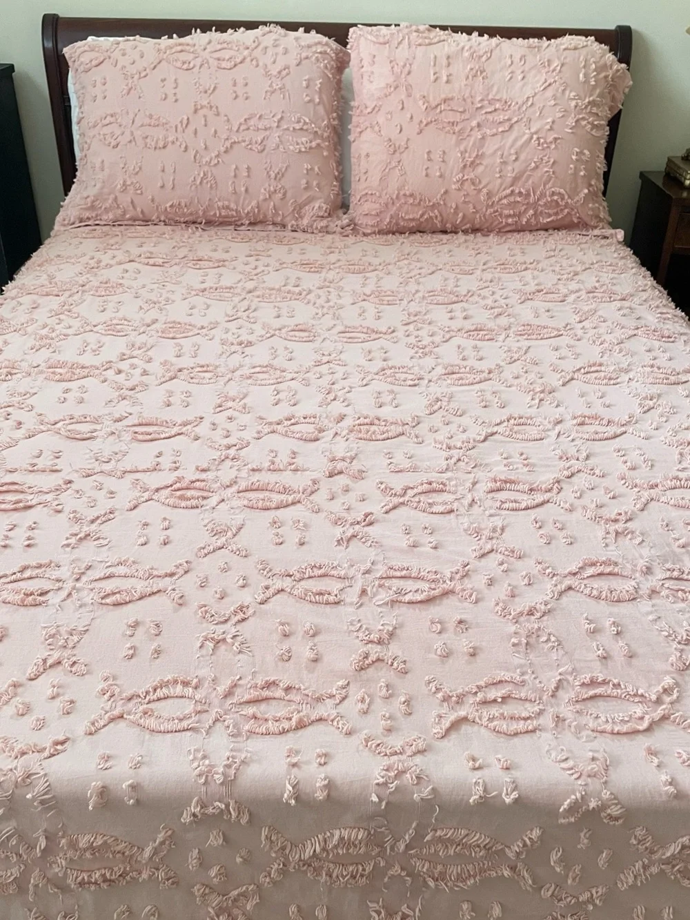Target Threshold Pink Tufted Chenille Full/Queen Duvet Cover & Shams